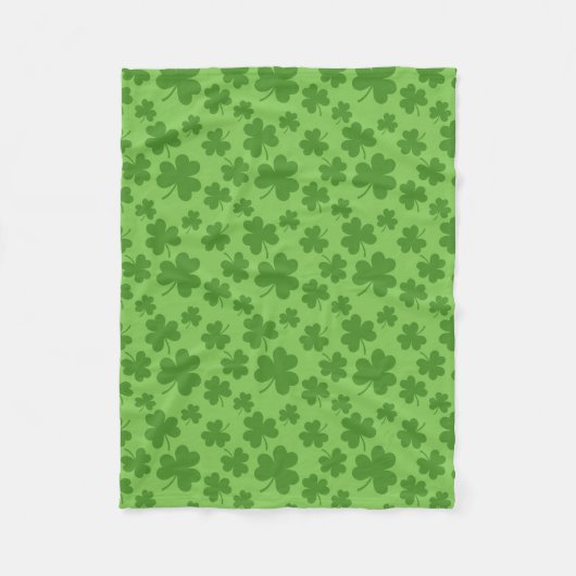 St Patrick's Day Shamrock Clover Pattern Fleece Deken (Voorkant)