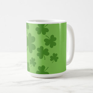 St Patrick's Day Shamrock Clover Pattern Koffiemok
