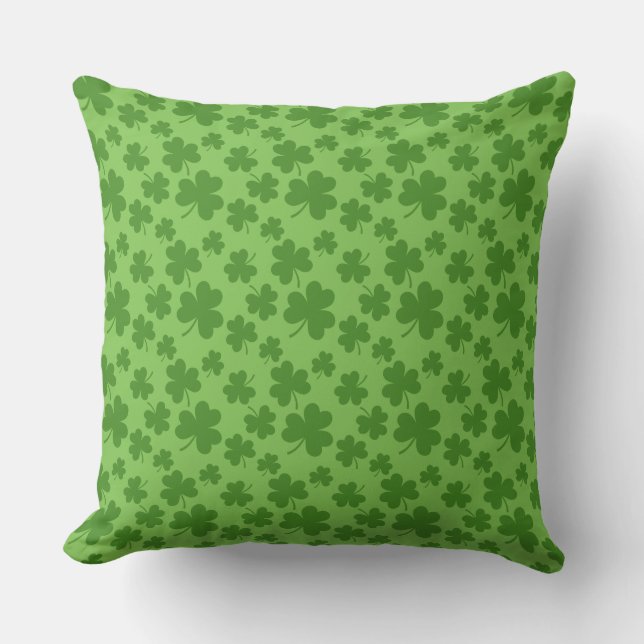 St Patrick's Day Shamrock Clover Pattern Kussen (Voorkant)