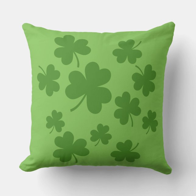 St Patrick's Day Shamrock Clover Pattern Kussen (Voorkant)