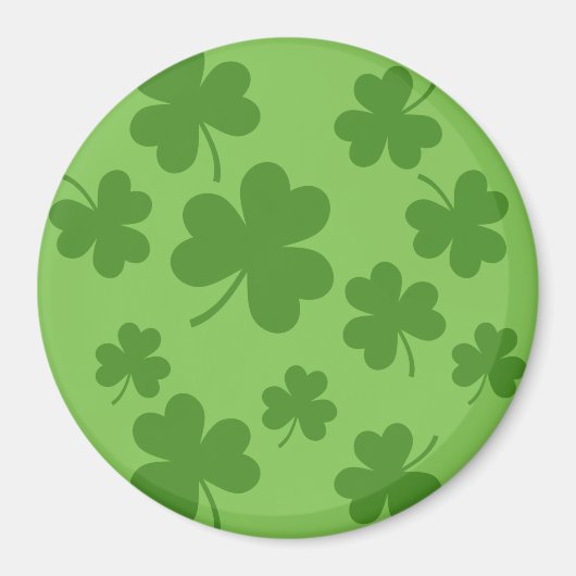 St Patrick's Day Shamrock Clover Pattern Magneet (Voorkant)