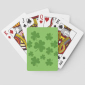St Patrick's Day Shamrock Clover Pattern Pokerkaarten (Achterkant)