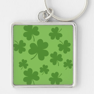 St Patrick's Day Shamrock Clover Pattern Sleutelhanger
