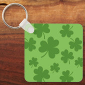 St Patrick's Day Shamrock Clover Pattern Sleutelhanger (Voorkant)