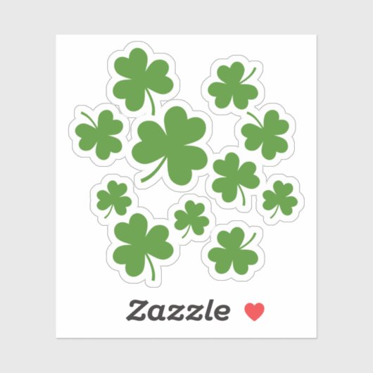 St Patrick's Day Shamrock Clover Pattern Sticker (Vel)