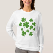 St Patrick's Day Shamrock Clover Pattern T-shirt (Voorkant)