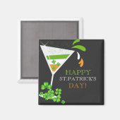 St.Patricks Day Shamrock Cocktail Magnet (Recto/Verso)