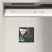 St.Patricks Day Shamrock Cocktail Magnet (In Situ (Lave-vaisselle))