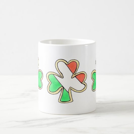 St. Patrick's Day Shamrock Cookie Irish Flag Mug (Centre)