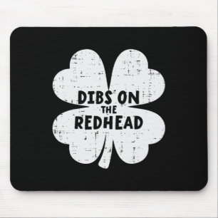 St. Patrick's Day Shamrock Dibs Op De Rode Kop Fun Muismat