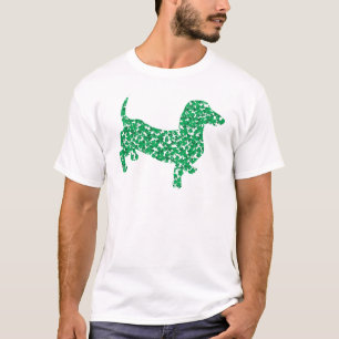 St Patricks Day Shamrock Doxie T-shirt