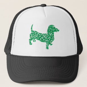St Patricks Day Shamrock Doxie Trucker Pet