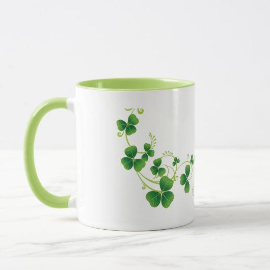 St. Patrick's Day Shamrock et Irish Blessing Mug (Gauche)