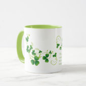 St. Patrick's Day Shamrock et Irish Blessing Mug (Devant gauche)