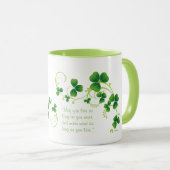 St. Patrick's Day Shamrock et Irish Blessing Mug (Devant droit)
