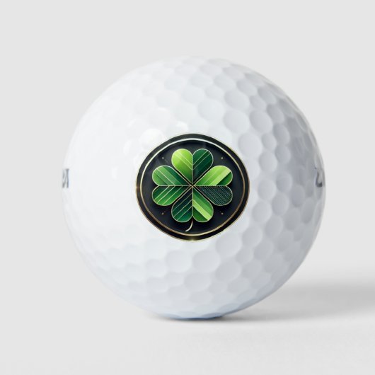 St. Patrick's Day Shamrock Green Clover Golfballen (Voorkant)