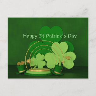 St Patrick's Day Shamrock Green Feestdagenkaart