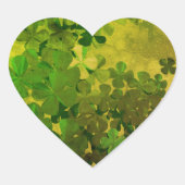 St. Patrick's Day Shamrock Hart Sticker (Voorkant)