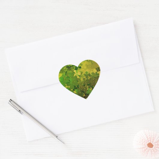 St. Patrick's Day Shamrock Hart Sticker (Envelop)