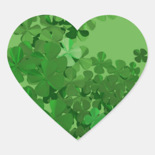 St. Patrick's Day Shamrock Hart Sticker
