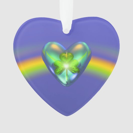 St. Patricks Day Shamrock Heart Ornament (voorkant)
