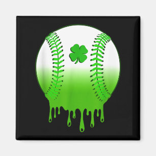 St. Patrick's Day shamrock honkbal Ierse jongens k Magneet