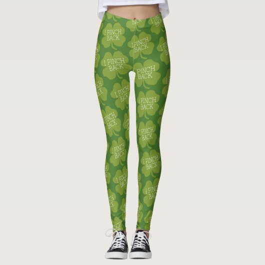 St Patricks Day shamrock - I Pinch Back Leggings (Voorkant)