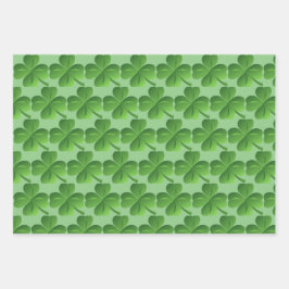 St Patrick's Day Shamrock inpakpapier Vel
