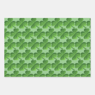 St Patrick's Day Shamrock inpakpapier Vel