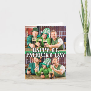 St Patrick's Day Shamrock Irish Celtic 2-foto's Feestdagen Kaart