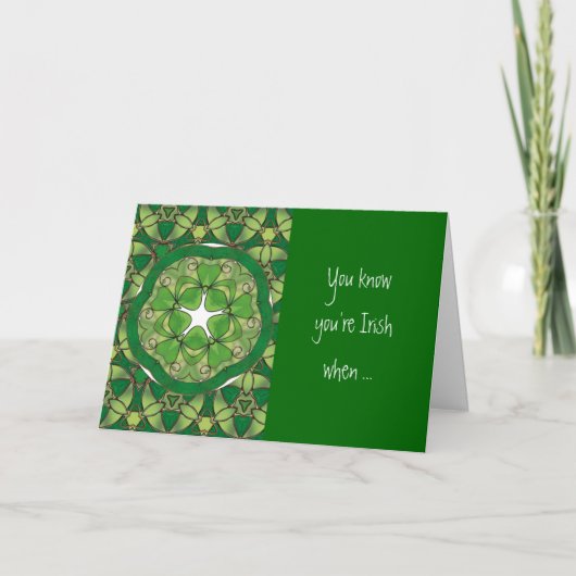 St. Patrick's Day Shamrock Je weet dat je Iers ben Kaart (Voorkant)