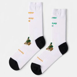 St. Patrick's Day Shamrock Kat Humor Sokken