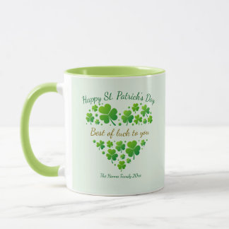 St. Patrick's Day Shamrock Keepsake I Best of Luck Mok