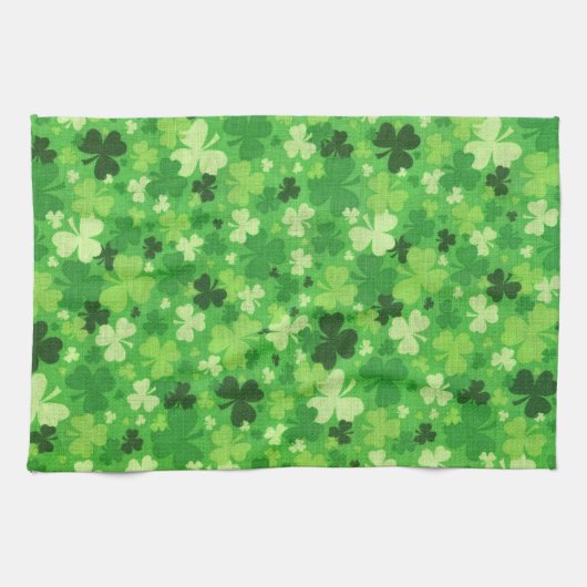 St. Patrick's Day Shamrock Kitchen Towel Theedoek (Horizontaal)