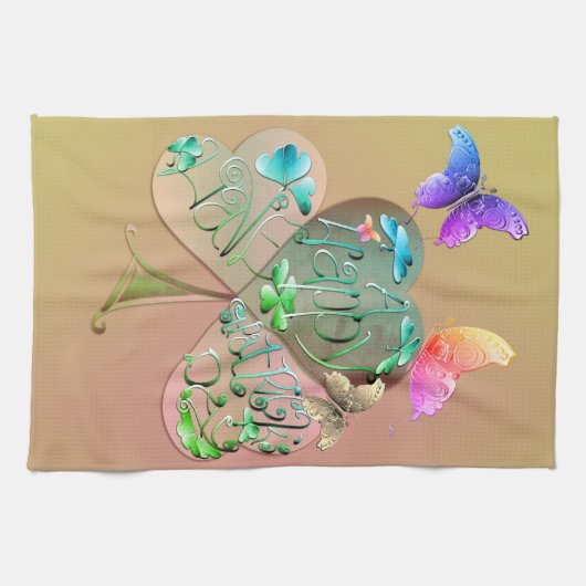 St. Patrick's Day Shamrock Kitchen Towels Theedoek (Horizontaal)