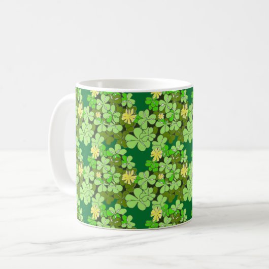 St Patricks Day Shamrock Koffiemok (Voorkant links)