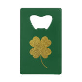 St. Patrick's Day Shamrock Kredietkaart Flessenopener (Voorkant)