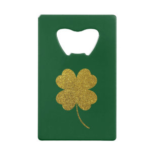St. Patrick's Day Shamrock Kredietkaart Flessenopener