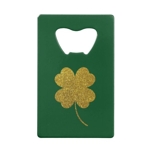 St. Patrick's Day Shamrock Kredietkaart Flessenopener (Voorkant)