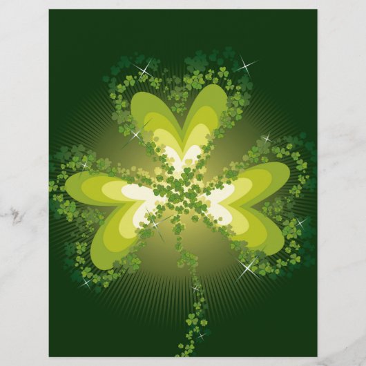St. Patrick's Day Shamrock Lucky Klavers Bladeren Flyer (Voorkant)