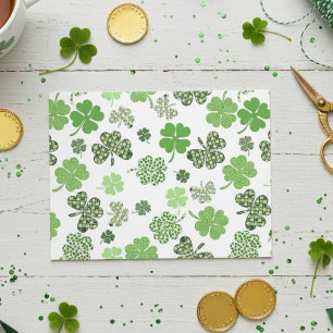 St. Patrick's Day Shamrock Minimalistisch Eenvoudi Briefkaart