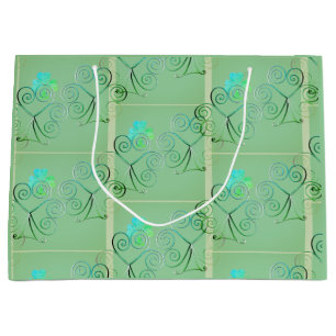 St Patrick's Day Shamrock Misty Green Groot cadeau Cadeauzakje