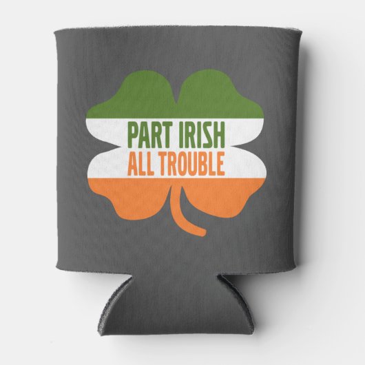 St Patricks Day shamrock - Part Irish All Trouble Blikjeskoeler (Voorkant)
