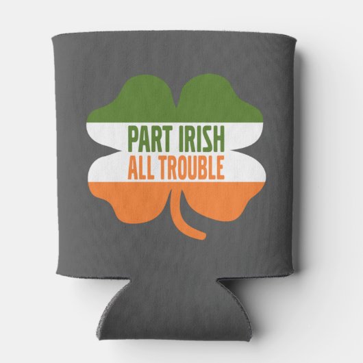 St Patricks Day shamrock - Part Irish All Trouble Blikjeskoeler (Achterkant)