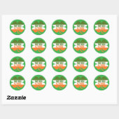 St Patricks Day shamrock - Part Irish All Trouble Ronde Sticker (Vel)