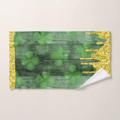 St. Patrick's Day Shamrock Parties scintillant Gol (Serviette à main)