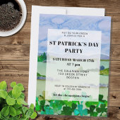 St Patrick's Day Shamrock Party Invitation Kaart