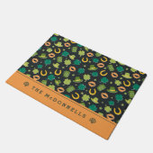 St. Patrick's Day Shamrock Pattern Deurmat (Schuin)
