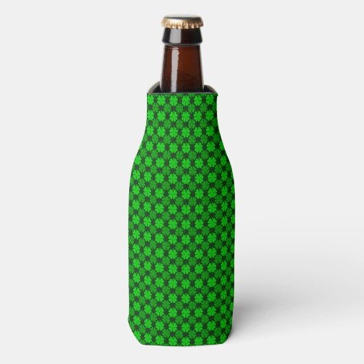 St. Patrick's Day Shamrock Pattern Flesjeskoeler (Fles Voorkant)