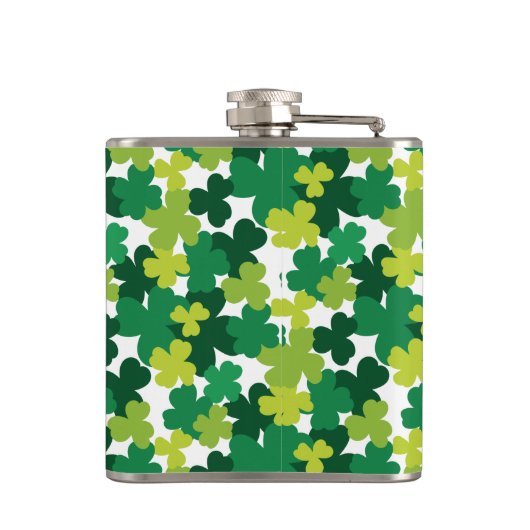 St. Patrick's Day Shamrock Pattern Heupfles (Achterkant)